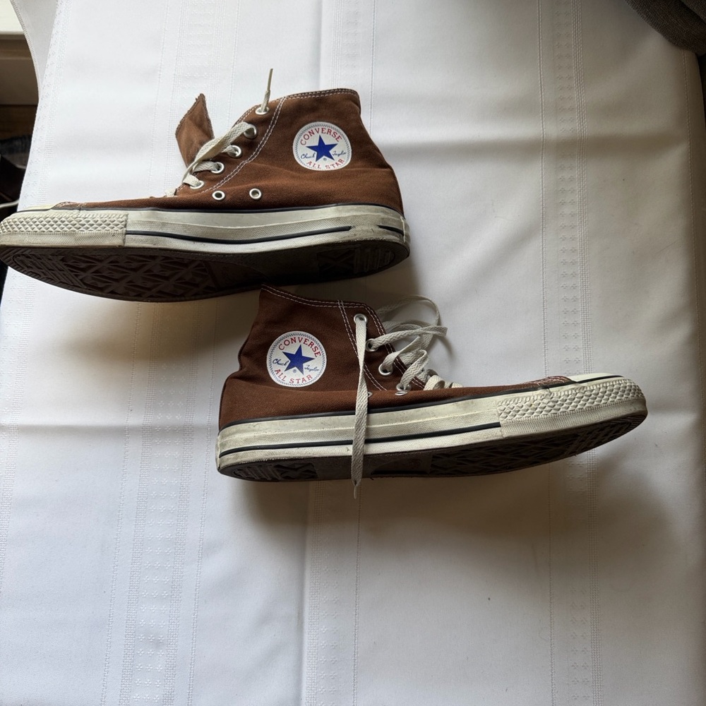 Converse All Star Patchwork Brown High-Top Sneake… - image 3